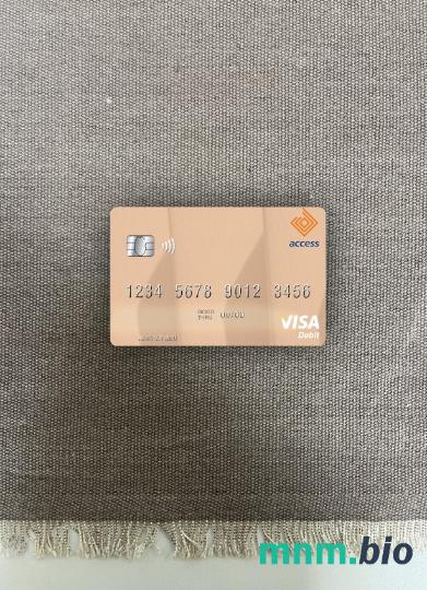 Nigeria Access bank Plc visa obciążyć card wygląd fotograficzny skan PSD + zdjęcie